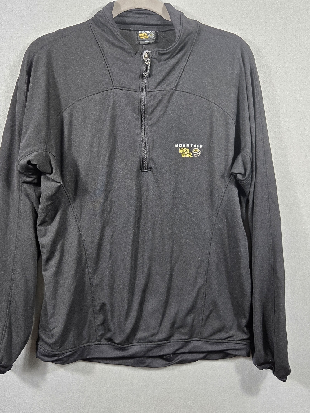 Mountain Hardwear Men's Large Black 1/2 Zip Technical Performance Pullover